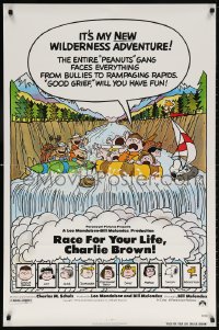 5r727 RACE FOR YOUR LIFE CHARLIE BROWN 1sh 1977 Charles M. Schulz, art of Snoopy & Peanuts gang!