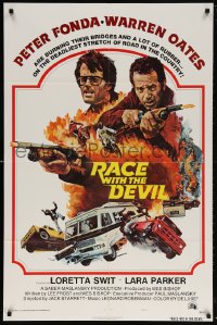 5r728 RACE WITH THE DEVIL int'l 1sh 1975 Peter Fonda & Oates are burning bridges & rubber!