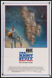 5r752 RIGHT STUFF 1sh 1983 great Tom Jung montage art of the first NASA astronauts!