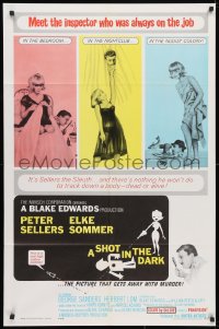 5r797 SHOT IN THE DARK 1sh 1964 Blake Edwards, Peter Sellers, sexy Elke Sommer, Pink Panther!