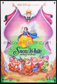 5r814 SNOW WHITE & THE SEVEN DWARFS DS 1sh R1993 Disney animated cartoon fantasy classic!