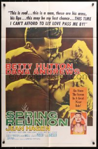 5r825 SPRING REUNION 1sh 1957 Betty Hutton hungered for a man of her own, Dana Andrews!