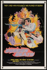 5r847 SUDDEN DEATH 1sh 1975 Robert Conrad & Don Stroud lived with violence and played at death!