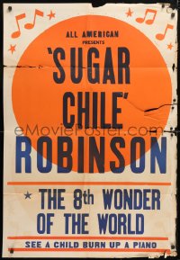 5r015 8TH WONDER OF THE WORLD 1sh 1940s black African American Sugar Chile Robinson burns up piano!