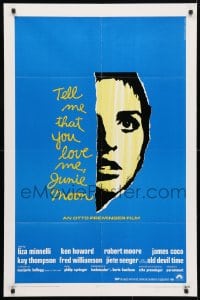 5r873 TELL ME THAT YOU LOVE ME JUNIE MOON 1sh 1970 Otto Preminger, art of Liza Minnelli!