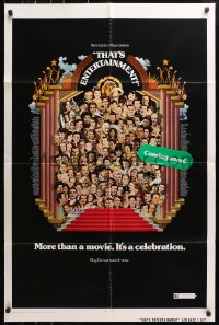 5r882 THAT'S ENTERTAINMENT advance 1sh 1974 classic MGM Hollywood scenes, it's a celebration!