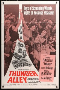 5r892 THUNDER ALLEY 1sh 1967 Annette Funicello, Fabian, car racing, lots of sexy girls!