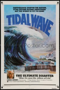 5r895 TIDAL WAVE 1sh 1975 artwork of the ultimate disaster in Tokyo by John Solie!