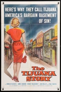 5r896 TIJUANA STORY 1sh 1957 the story of the most notorious sucker-trap in the Western Hemisphere!