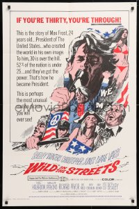 5r973 WILD IN THE STREETS 1sh 1968 Christopher Jones & teens take over the U.S.!