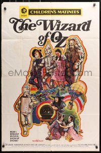 5r980 WIZARD OF OZ 1sh R1970 Victor Fleming, Judy Garland all-time classic!