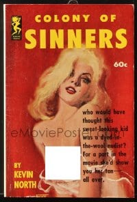 5s078 COLONY OF SINNERS paperback book 1962 great cover art of sweet-looking kid who's a nudist!