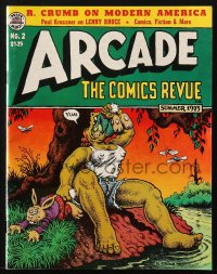 5s008 ARCADE THE COMICS REVUE #2 comic book Summer 1975 R. Crumb on modern America & more!