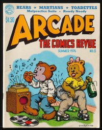 5s009 ARCADE THE COMICS REVUE #6 comic book Summer 1976 R. Crumb art, bears, Martians, toadettes!