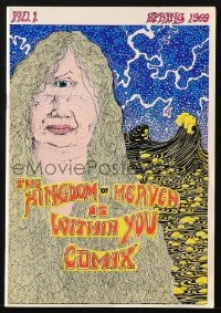 5s011 KINGDOM OF HEAVEN IS WITHIN YOU COMIX #1 comic book 1969 psychedelic art by John Thompson!