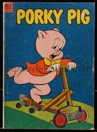5s047 PORKY PIG #30 comic book 1953 great cover image with lawn mower turned into scooter!