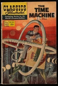 5s025 CLASSICS ILLUSTRATED #133 comic book 1967 H.G. Wells The Time Machine, cool cover art!