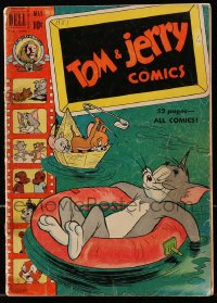 5s065 TOM & JERRY #82 comic book 1951 wacky stories of the cartoon cat & mouse!