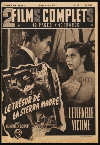 5s105 2 FILMS COMPLETS French magazine Dec 1, 1948 Treasure of Sierra Madre & L'eternelle Victime!