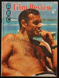 5s109 ABC FILM REVIEW English magazine July 1965 great cover portrait of Sean Connery in The Hill!