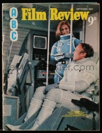 5s110 ABC FILM REVIEW English magazine September 1969 great cover image from Moon Zero Two!