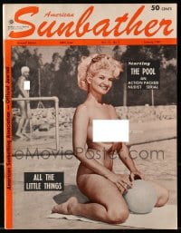 5s118 AMERICAN SUNBATHER magazine January 1961 great nudist cover image of naked woman by Ed Lea!