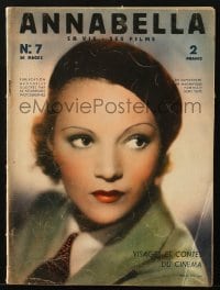 5s119 ANNABELLA French magazine December 5, 1936 cool illustrated biography of the French actress!
