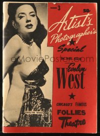 5s121 ARTIST'S PHOTOGRAPHER'S digest magazine 1955 sexy burlesque star Evelyn Treasure Chest West!