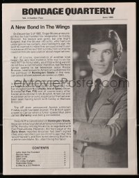 5s138 BONDAGE QUARTERLY magazine June 1986 Irish Pierce Brosnan is the new Bond in the wings!