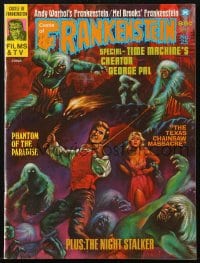 5s143 CASTLE OF FRANKENSTEIN magazine June 1975 Marcus Boas art for special Time Machine issue!