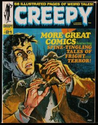 5s196 CREEPY #21 magazine July 1968 Gutenberg Montiero cover art, spine-tingling tales of fright!