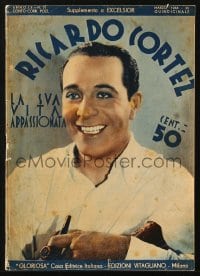 5s234 EXCELSIOR Italian magazine supplement March 1934 devoted entirely to Ricardo Cortez!