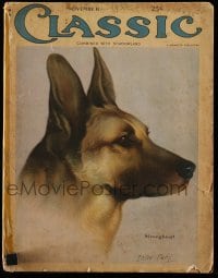 5s415 MOTION PICTURE CLASSIC magazine November 1923 Dahl art of Strongheart the German Shepherd!