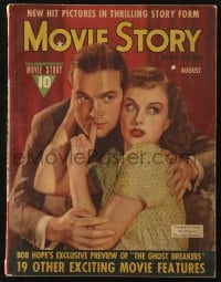 5s424 MOVIE STORY magazine August 1940 Bob Hope & Paulette Goddard in The Ghost Breakers!