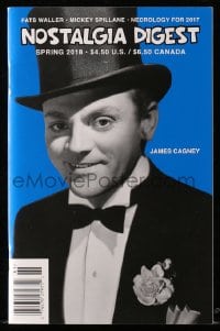 5s439 NOSTALGIA DIGEST magazine Spring 2018 cover portrait of James Cagney in tuxedo & top hat!