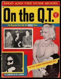 5s443 ON THE Q.T. magazine September 1960 The Lowdown on Ava Gardner, Mamie Embarrassed Ray!