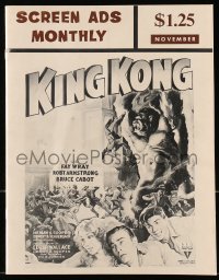 5s535 SCREEN ADS MONTHLY magazine November 1967 great cover image of the King Kong one-sheet!