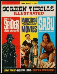 5s543 SCREEN THRILLS ILLUSTRATED #8 magazine May 1964 The Marx Bros, Sinister Spider & Sabu!