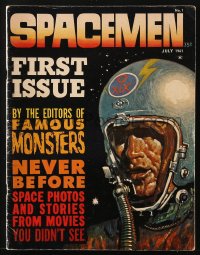 5s560 SPACEMEN vol 1 no 1 magazine July 1961 Basil Gogos cover art, from Famous Monsters editors!