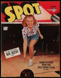5s567 SPOT vol 1 no 3 magazine Nov 1940 learn to bowl with Hollywood stars, plus Madame La Zonga!