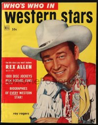5s631 WHO'S WHO IN WESTERN STARS magazine 1953 cover portrait of Roy Rogers, cowboy biographies!