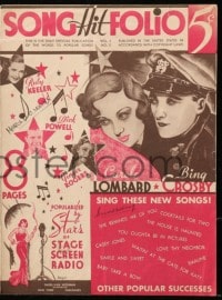 5s557 SONG HIT FOLIO vol 1 no 3 magazine 1934 art of Carole Lombard & Bing Crosby, Ginger Rogers