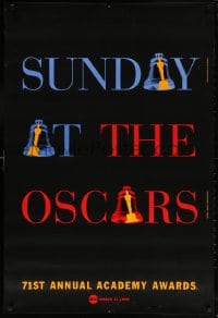 5t004 71ST ANNUAL ACADEMY AWARDS 1sh 1999 Sunday at the Oscars, cool ringing bell design!