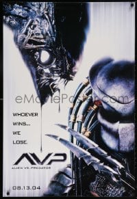 5t032 ALIEN VS. PREDATOR style B teaser DS 1sh 2004 Alien image, whoever wins... we lose!