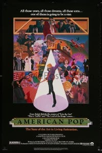 5t042 AMERICAN POP 1sh 1981 cool rock & roll art by Wilson McClean & Ralph Bakshi!
