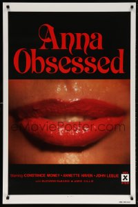 5t047 ANNA OBSESSED 1sh 1977 Constance Money, Annette Haven, Jamie Gillis, sexy lips!