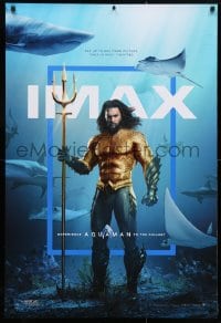 5t057 AQUAMAN IMAX DS 1sh 2018 DC, Jason Mamoa in title role with great white sharks and more!