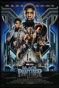 5t118 BLACK PANTHER advance DS 1sh 2018 Chadwick Boseman in the title role as T'Challa and top cast!