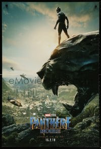 5t119 BLACK PANTHER int'l French language teaser DS 1sh 2018 Boseman in the title role as T'Challa!