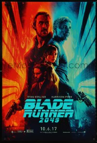 5t125 BLADE RUNNER 2049 teaser DS 1sh 2017 great montage image with Harrison Ford & Ryan Gosling!